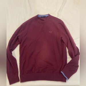 Greyson Men's Maroon Cashmere Crewneck Sweater